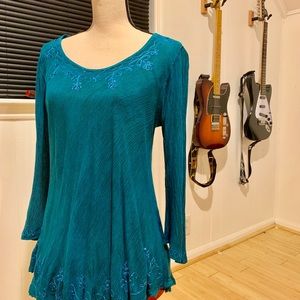 💙💚 Peacock drape & embroidery 💙💚 light as air!